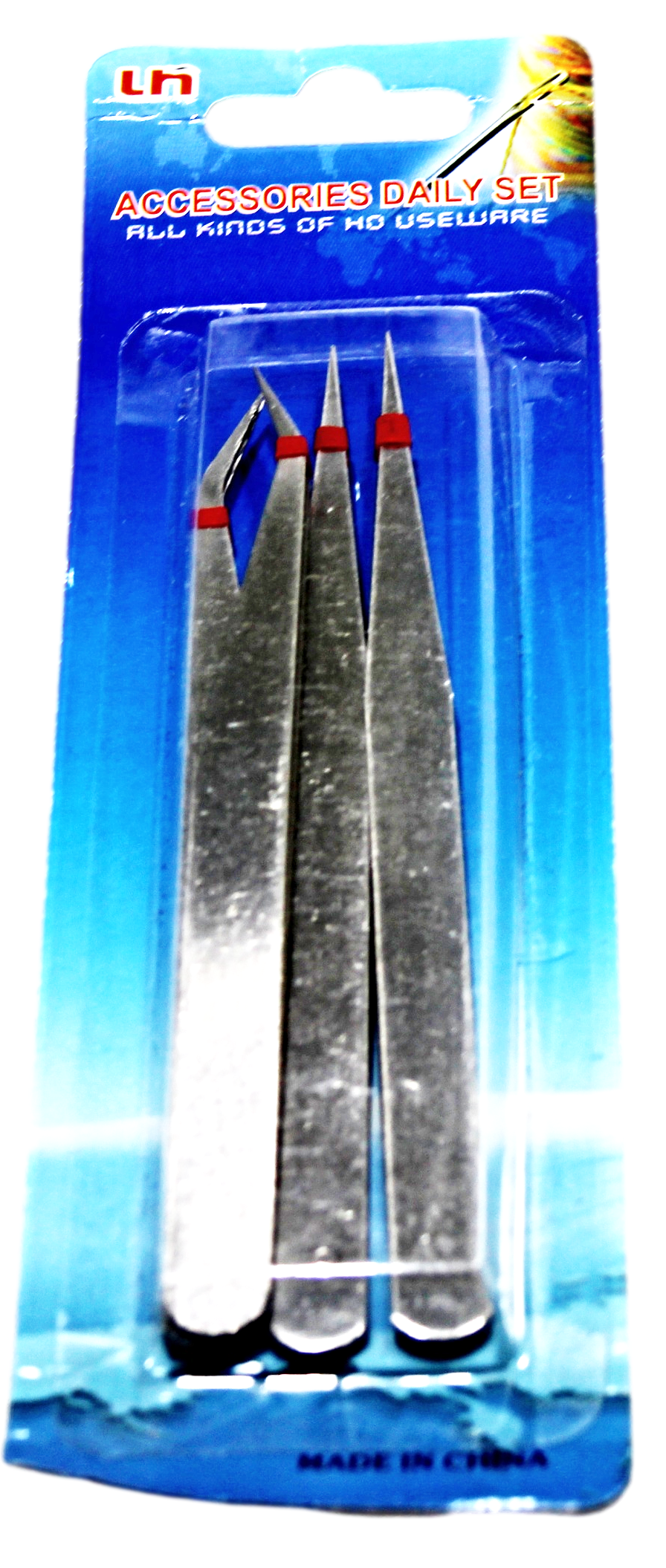 4 Pack Stainless Steel Tweezers Assorted Design Multipurpose Use Tweezers 6006 (Large Letter Rate)