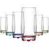 Set Of 6 CORAL ADORA 390cc- 13 1/4oz Glasses ADR25PT06 (Parcel Rate)