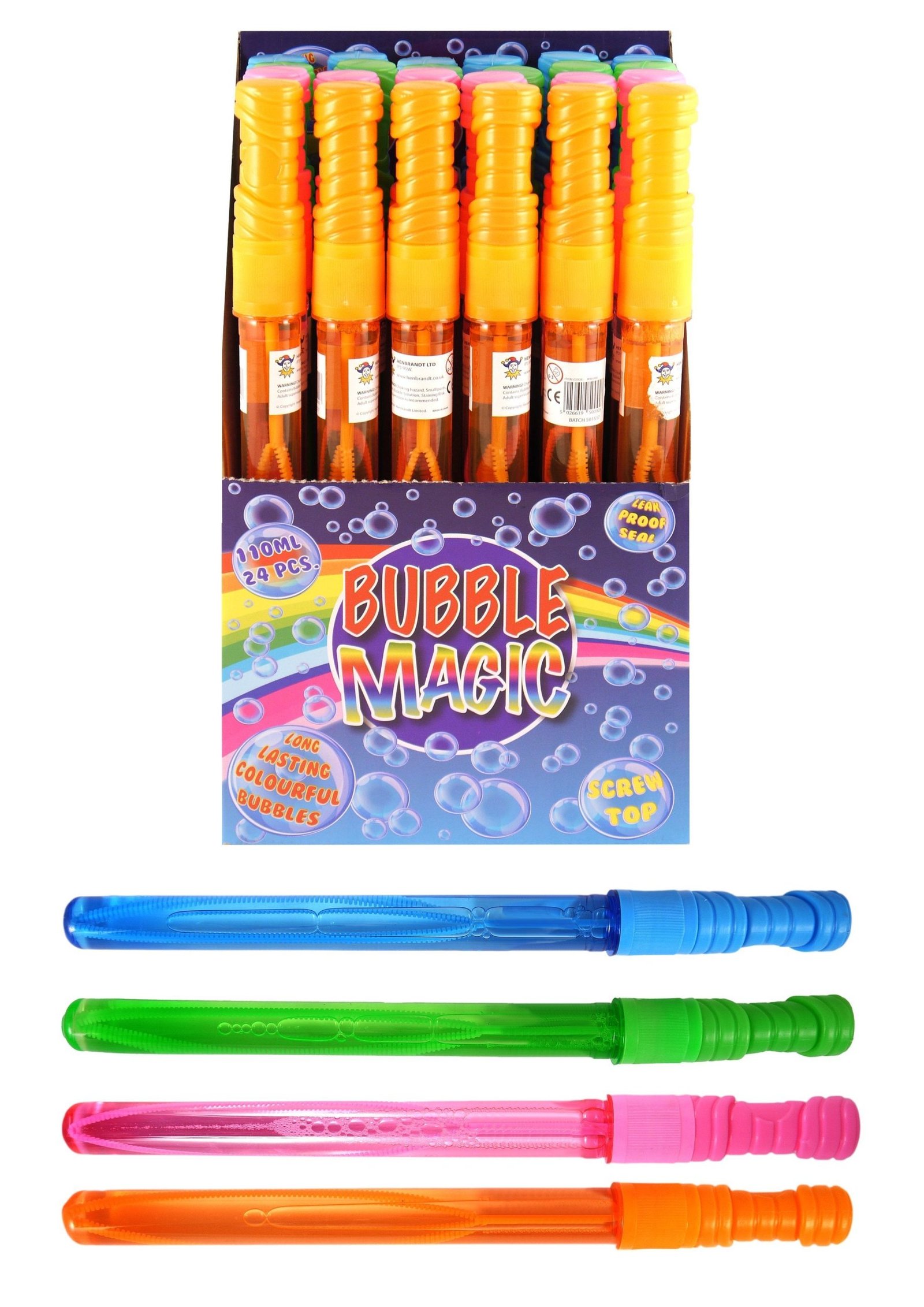 Bubble Wand Sword 110ml / 36 cm Assorted Colours R50090 (Parcel Rate) - Image 2