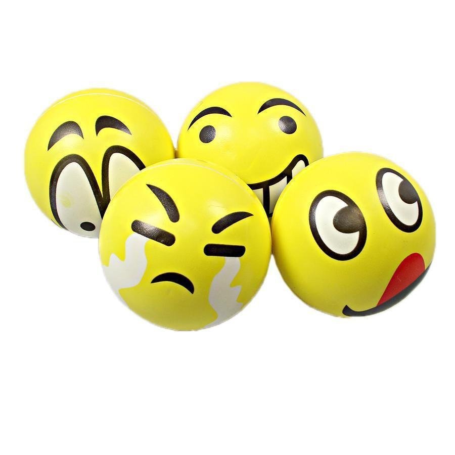 Soft Emoji Style Stress Relief Ball Yellow Assorted 1065 (Parcel Rate) - Image 3
