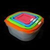 Plastic Square Food Storage Containers Set of 4 0401 (Parcel Rate) - Image 3
