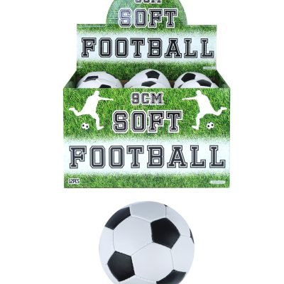 9cm Indoor Outdoor Fun Playing Soft Footballs Black/White Edition Balls T52390 (Parcel Rate)