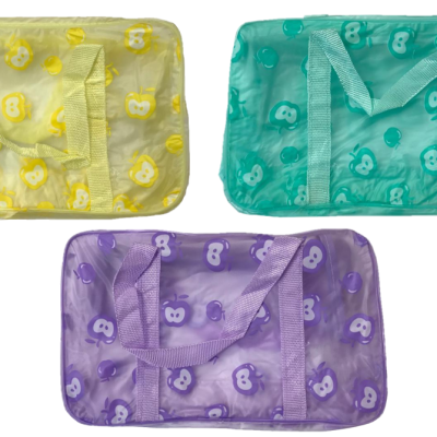 Bathroom Make-up Toiletry Travel Bag with Handles Frosted Apple Print 28 x 17 x 6.5 cm Assorted Colours TB1 (Parcel Rate)