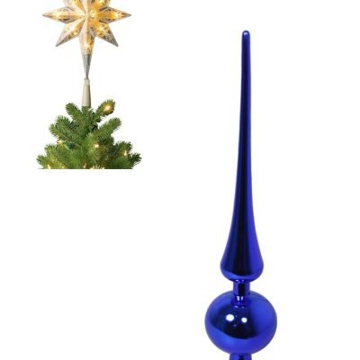 Plastic Christmas Tree Topper 30 cm Assorted Colours 1450 (Parcel Rate)