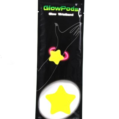 Glow Pods Glowing Neon Girls Ladies Party Wristband Glowing STAR Shape 8'' 5255 (Parcel Rate)