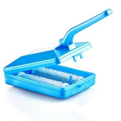 2-Way Carpet Brush Crumb Collector with Handle Assorted Colours ZP151 (Parcel Rate)