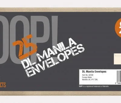 OOP! DL Manila Envelopes Pack of 25 A2438 (Parcel Rate)Pack Of 3