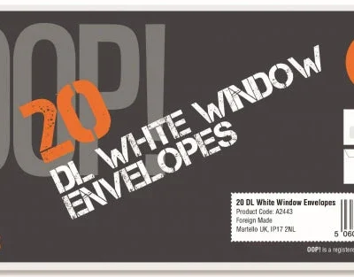 OOP! DL White Window Envelopes Pack of 20 A2443 (Parcel Rate) Pack Of 3