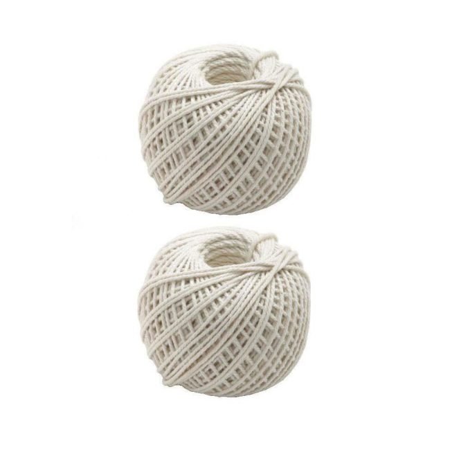 2 x 30 Metres Pack Cotton Ball String Craft Cotton Ball Off White P2407 (Parcel Rate) - Image 2
