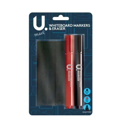 Whiteboard Markers & Eraser Set P2568 (Large Letter Rate) Pack Of 3