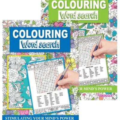 A4 Colouring Word Search Book Assorted Designs P2824 (Parcel Rate)Pack Of 3