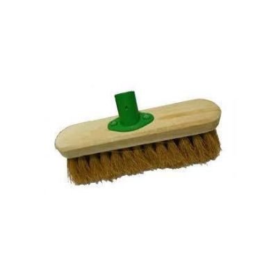 10" Soft Coco Garden Wooden Broom Brush Head BHC255B1 (Parcel Rate)