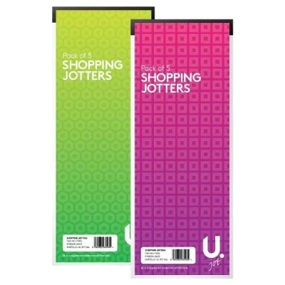5 Pack Shopping Jotters Lined Notebooks 3” x 8” P1005 3043 (Large Letter Rate)Pack Of 3