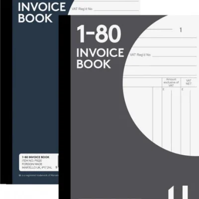 Invoice Book 1-50 20.4 x 12.5 x 0.9cm P1020MP (Large Letter Rate) Pack Of 3