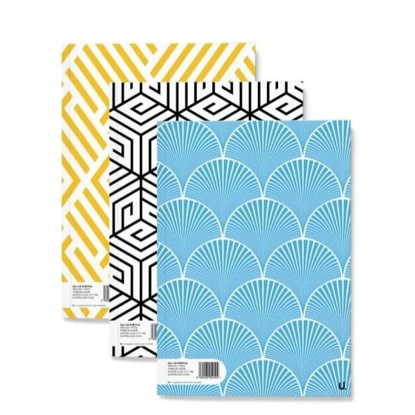 Geo A4 Refill Pad School Assorted Designs P1076 (Parcel Rate) Pack Of 3