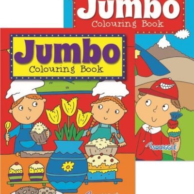 Fun Jumbo Home Activity Colouring Books For Girls And Boys 2 Designs P2173 (Parcel Rate)