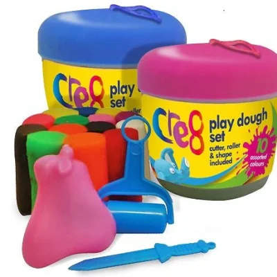 Cre8 Play Dough Set Apple Shape 10 Assorted Coloured Doughs Assorted Colours P2610 (Parcel Rate)pPack Of 3