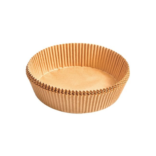 SQ Professional Kitchen Baking Brown Paper Air Fryer Liners Round 16 x 4.5 cm 50pcs 10610 (Parcel Rate) - Image 2