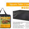 Garden Woven Table Cover 123 x 123 x 74cm 3251 (Parcel Rate) - Image 6