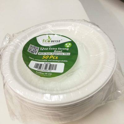 Ecowise 12oz Extra Strong Bowls Pack Of 50 EC0102 (Parcel Rate)
