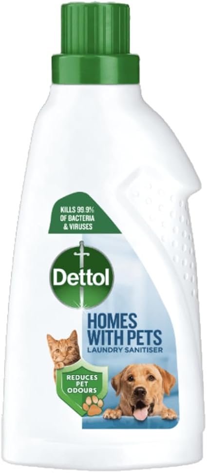Dettol Pet Friendly Antibacterial Laundry Sanitiser, Reduces Pet Odours, Fresh Breeze Fragrance, 750 ml