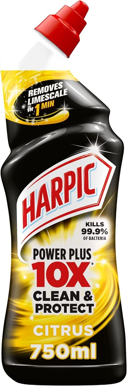 Harpic Powerplus Toilet Cleaning Gel, Citrus Fresh, Pack 6 x 750 ml
