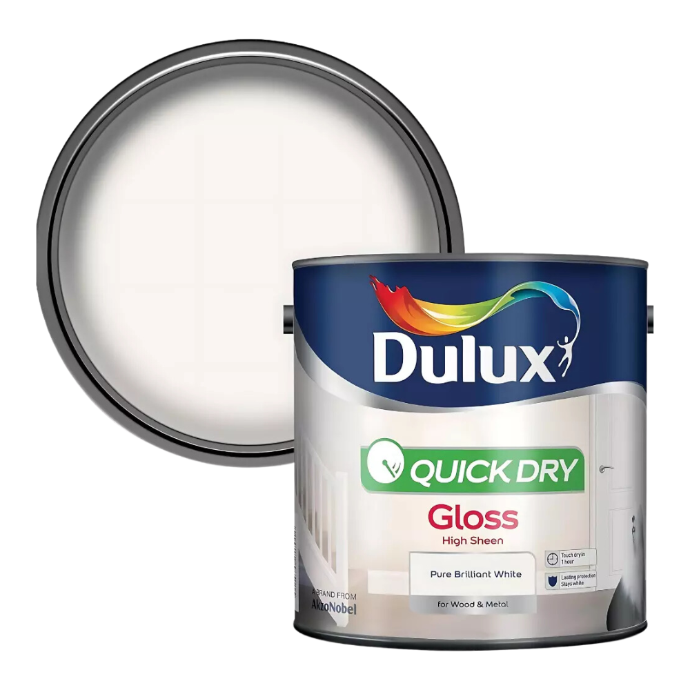 Dulux Quick Dry Gloss Paint 750ml Pack of 6