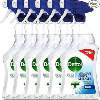 Dettol Antibacterial Disinfectant Surface Cleaner, Original Fragrance, Pack of 6, 6 x 750ml, Total of 4.5L